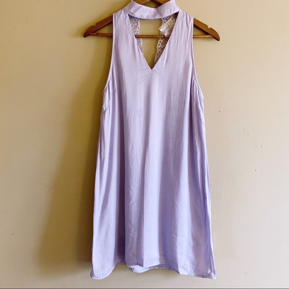 NWT DO BE Lavender Mock Neck Swing Dress